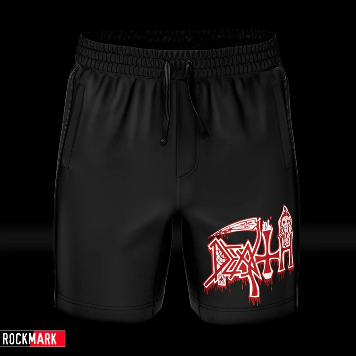 Shorts with Band Logo Print