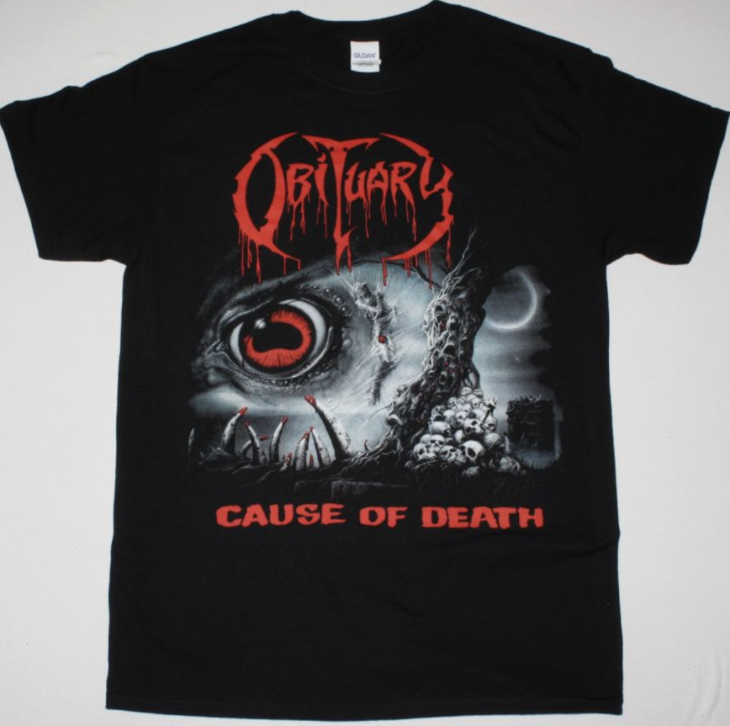 Obituary Cause of Death Shirt